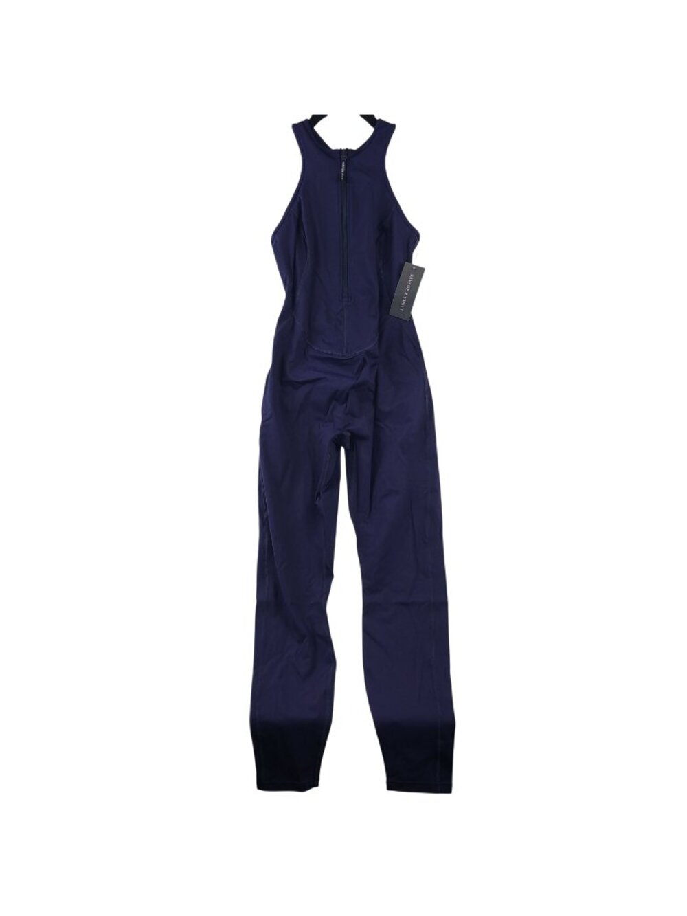 NEW Savage X Fenty Running Hot Quarter-Zip 7/8 Jumpsuit Sz XS Dark & Stormy Blue